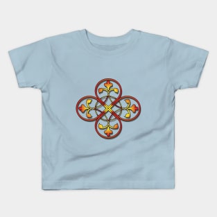 Interlaced motif floral pattern Kids T-Shirt